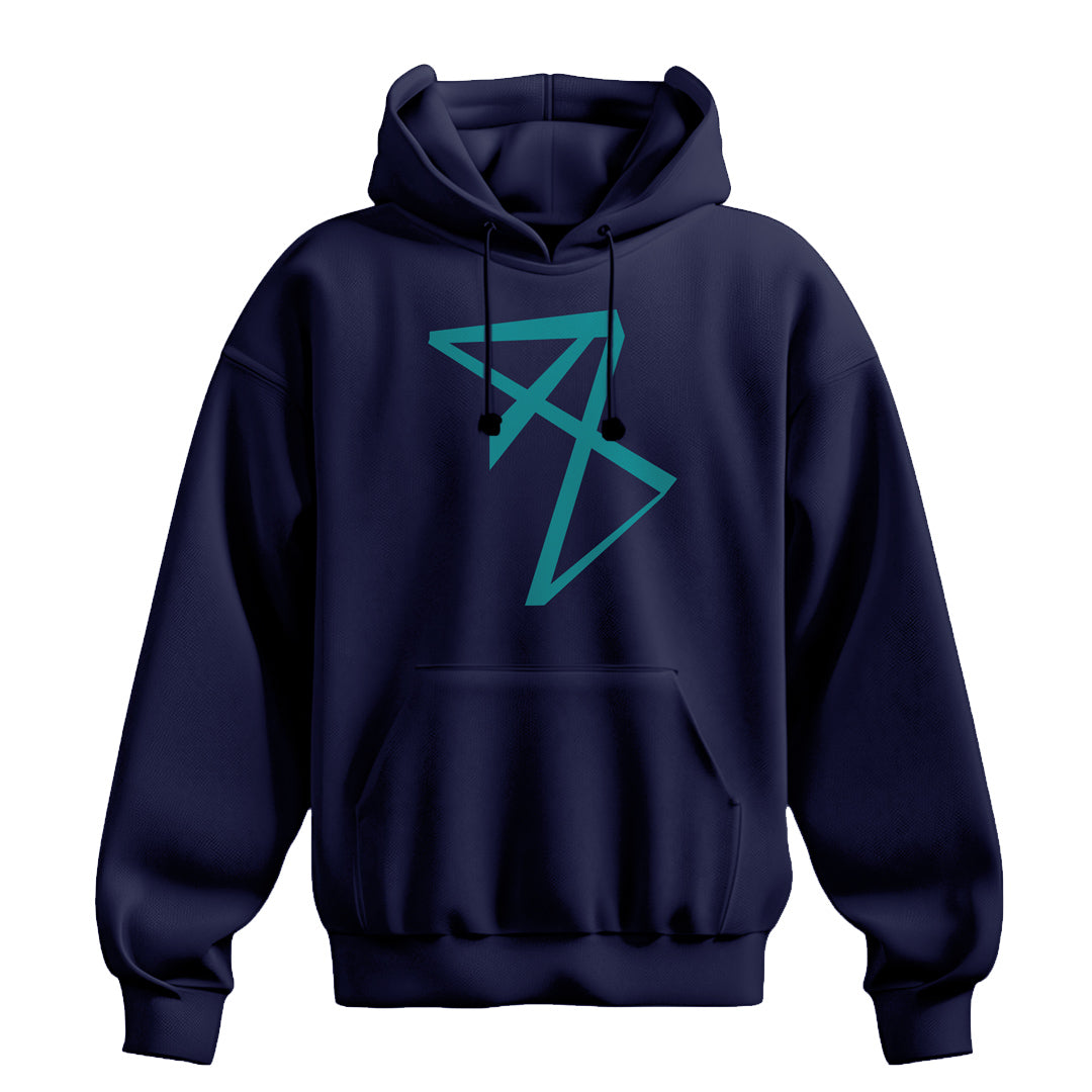 ALT Navy & Teal Pull Over Hoody
